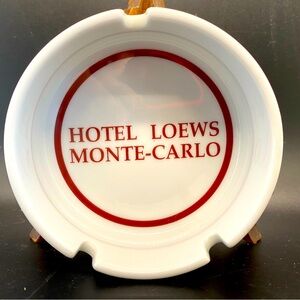 Iconic Hotel Loewes Monte Carlo ceramic ashtray or for soap or trinkets.